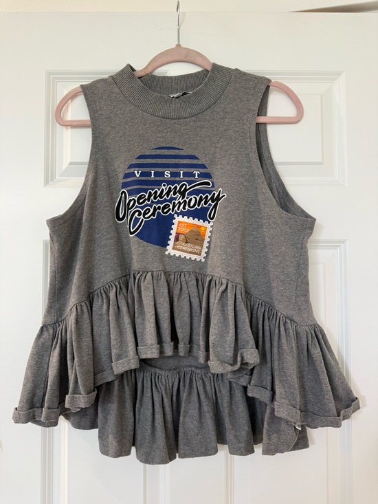 Opening Ceremony Tops - Opening Ceremony High-Low Ruffle Tank